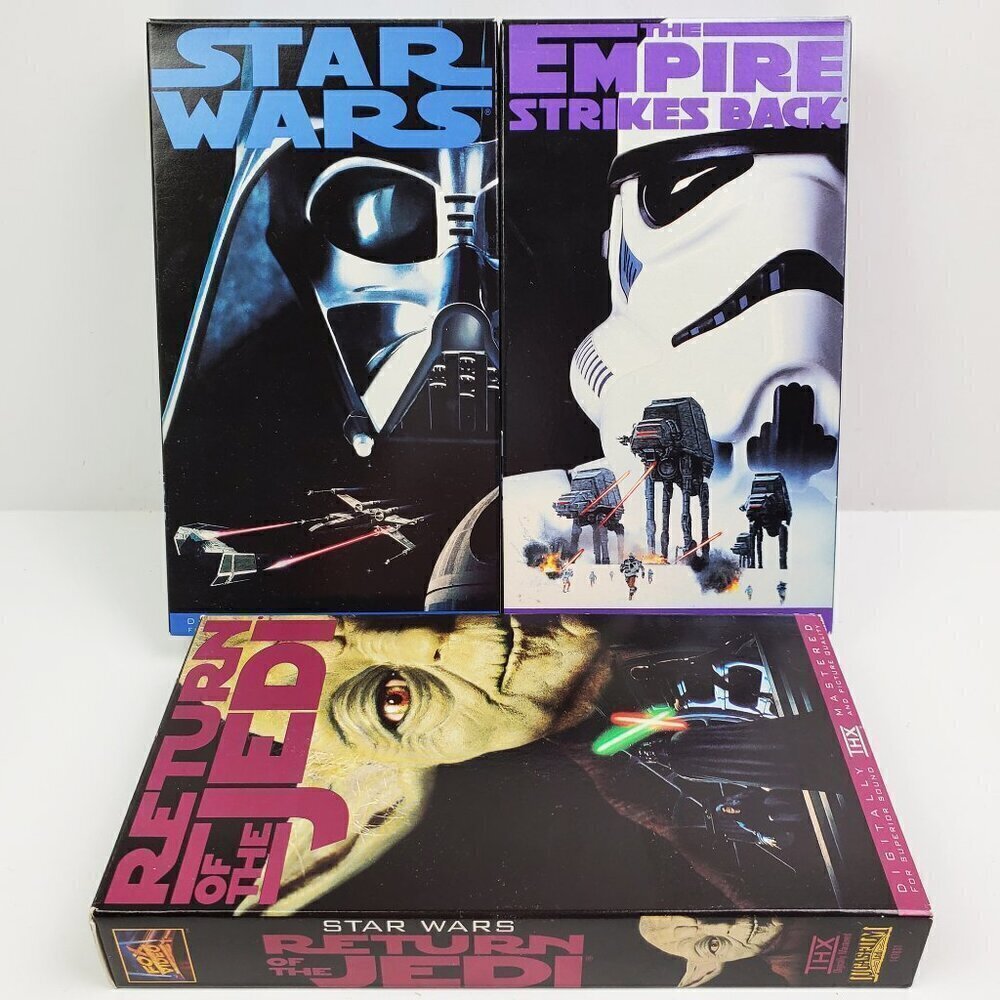 Star Wars Trilogy VHS 3 Movies 1995 New Hope Empire Strikes Return Jedi Tested